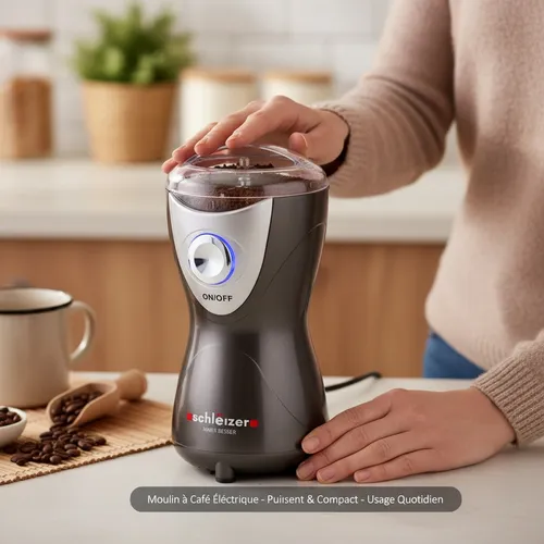 Moulin À Café Électrique – Puissant & Compact – Usage Quotidien