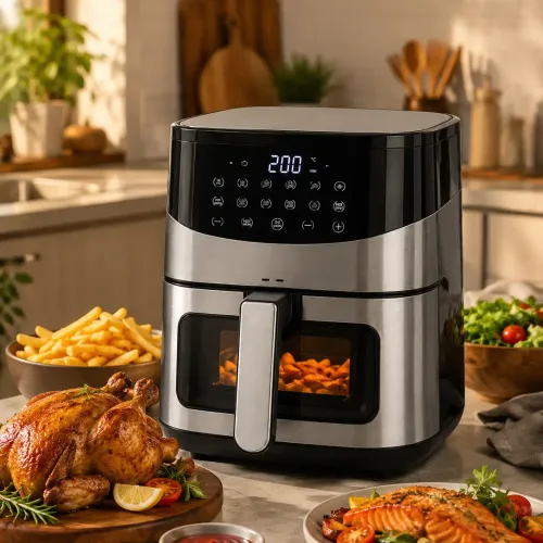 Friteuse À Air (air Fryer) 6 L – 1800 W – Cuisson Saine Sans Huile