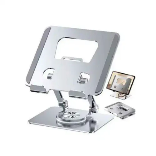 Support De Bureau Pour Tablette – Aluminium – Pliable – Ergonomique – Compatible Iphone, Ipad