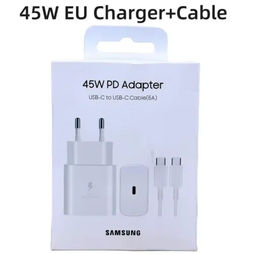 Chargeur Rapide 45w Pd – Adaptateur Usb-c + Câble 5a (1m) – Blanc