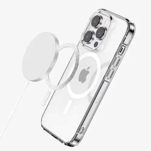 Coque Silicone Pour Iphone 14 Pro Max Transparent Clear Case Magnetic