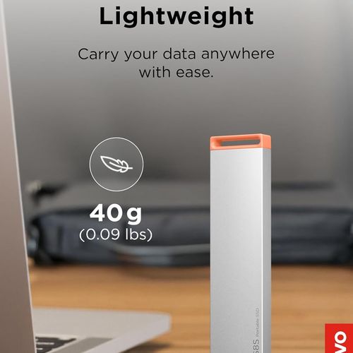 Lenovo Disque Dur Ps8s Externe 1tb/to Ssd 1000gb Vitesse 1050 Mo/s En Lecture Usb 3.2gen2
