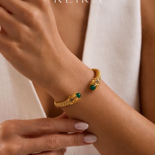 Bracelet Torsadé Émeraude