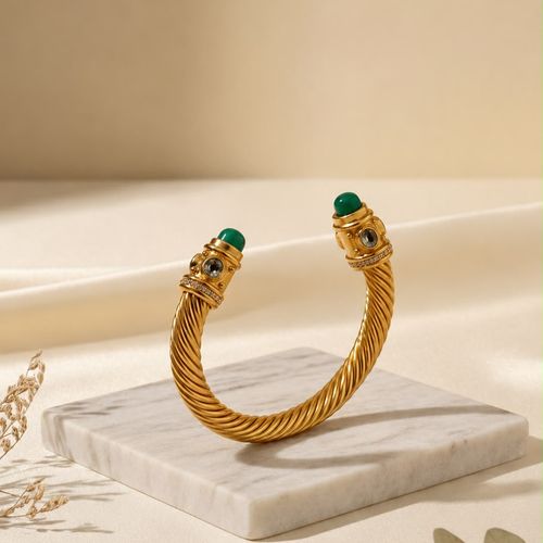 Bracelet Torsadé Émeraude