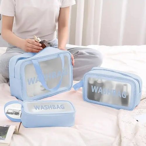 Ensemble De 3 Pcs Trousse Washbag De Maquillage Pour Femme