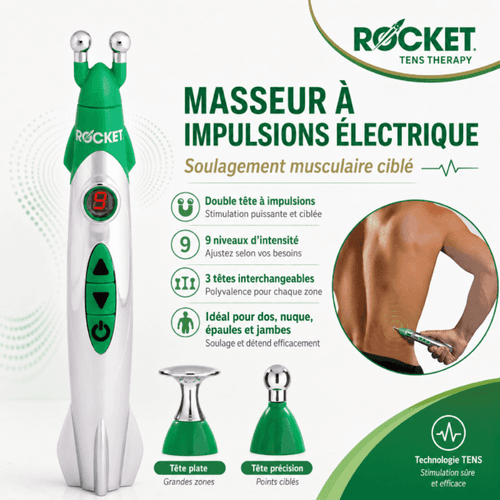Masseur Électrique À Impulsions Rocket – 9 Niveaux D’intensité