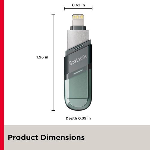 Sandisk Cle 32gb Lecteur Flash Usb3.1 Ixpand Drive Flip Memory Stick Pour Iphone Ipad