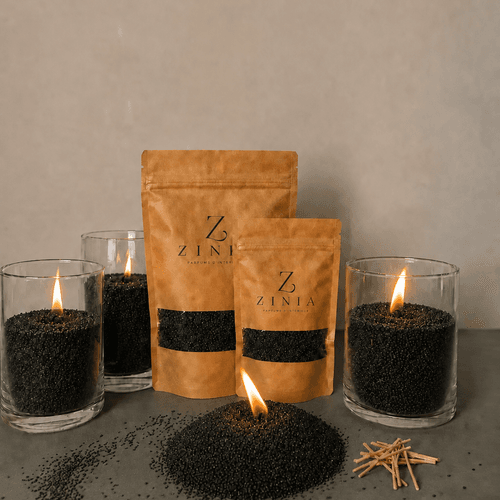 Bougie Perlée Colorée - Cire Sable - Mèches Incluses 