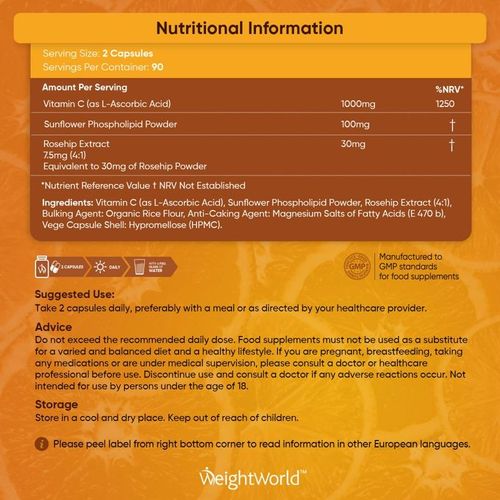 Vitamine C Liposomale 1000 Mg, Véganes (cure De 3 Mois)