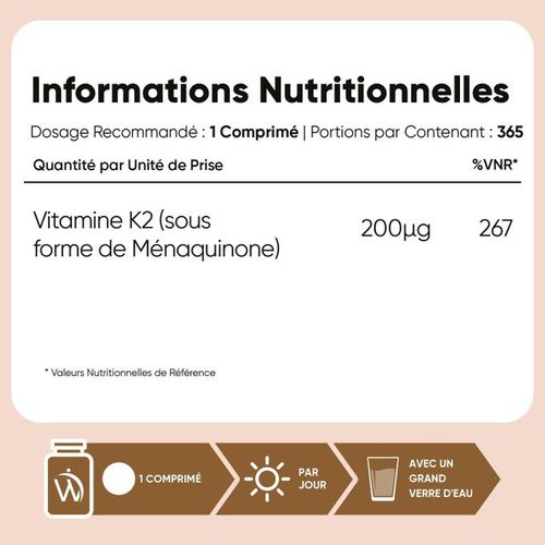 Vitamin K2 MK-7 200 µg 365 micro-tablets