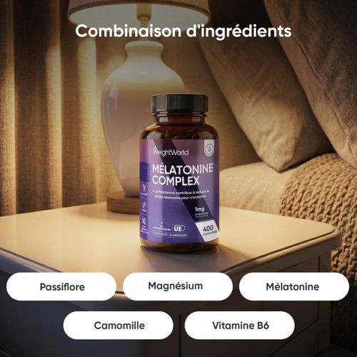 Mélatonine Complex 1 Mg, 400 Comprimée