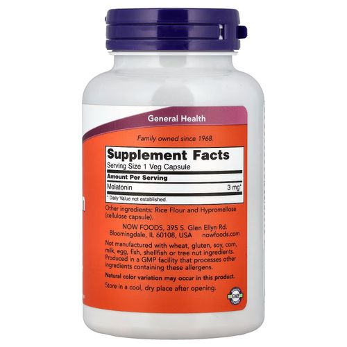 Mélatonine, 3 Mg, 180 Capsules Végétariennes