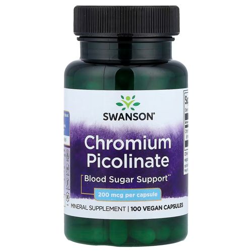 Picolinate De Chrome, 200 Μg, 100 Capsules Véganes