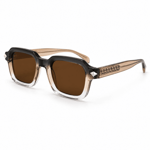 Lunettes De Soleil Martinelli Transparentes Carrées Marron Dégradé