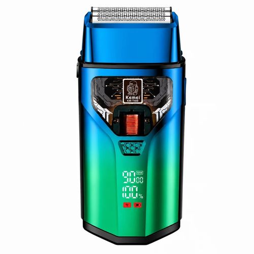 Rasoir Professionnel Etanche Km-t400 –9000 Tr/min Avec Moteur À Lévitation Magnétique