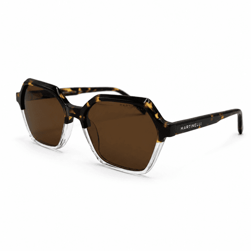 Lunettes De Soleil Hexagonales Écaille 
