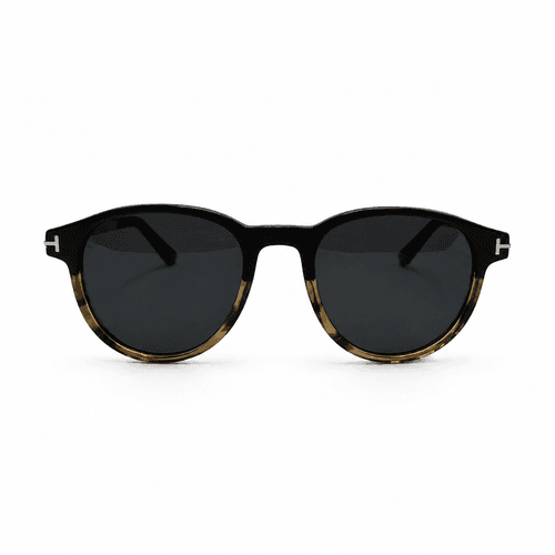 Lunettes De Soleil Rondes Bicolores - Style Élégant Unisexe