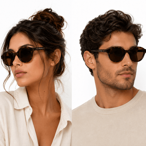 Lunettes De Soleil Rondes Écaille - Style Élégant 