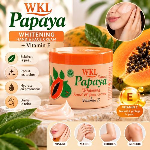 Papaye Crème Éclaircissante Visage Mains Wkl Hydratante Éclat Du Teint