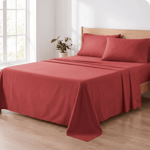 Pack Draps - 2 Places (Drap Housse + Drap Plat + 2 Taies D’oreiller)