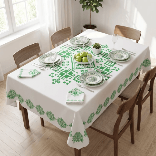 Nappe De Table- Zahrat Fès - Motifs Marocains Authentiques