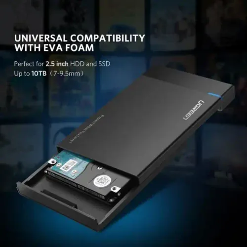Boîtier Disque Dur Ugreen 2.5" Sata Hdd Ssd - Plug & Play - 5gbps