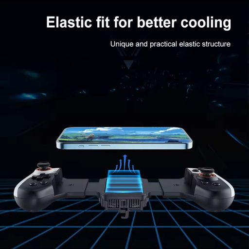 Manette de jeu télescopique 2 en 1, contrôleur de jeu mobile sans fil, manette de refroidissement pour touristes thumbnail 3
