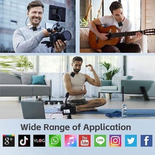 Microphone 2 en 1 sans fil Lavalier F15 Type-c + Iphone thumbnail 3