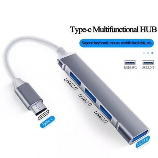 Adaptateur multi-répartiteur USB C, HUB 3.0, Type C 3.1, 4 ports thumbnail 1