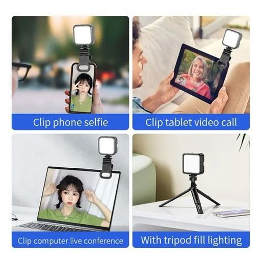 Lampe vidéo Selfie Light LED avec Clip annulaire thumbnail 4