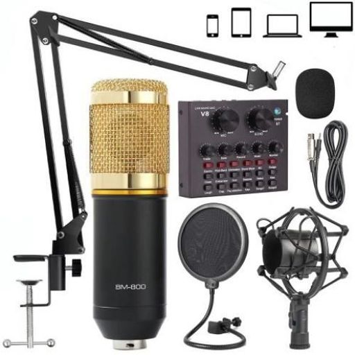 kit Microphone à condensateur BM800 + carte son V8 thumbnail 4