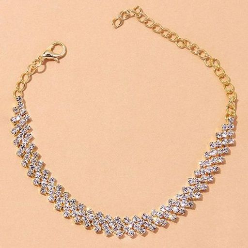 Bracelet de cheville en zircone cubique thumbnail 2