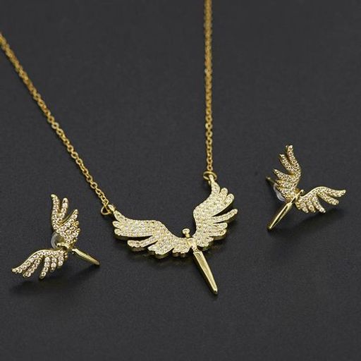 Ensemble de Boucles D'oreilles avec Ailes D'ange thumbnail 1
