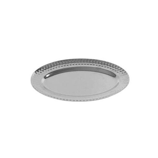 Plat Ovale En Métal Argenté thumbnail 3