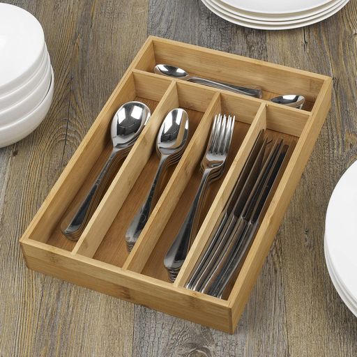 Organiseur de Tiroir de Cuisine en Bambou thumbnail 1