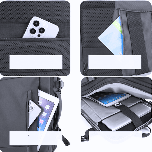 Sac à Dos Étanche avec Port Usb, Poche Pc ,Compartiment Chaussures pour Voyages thumbnail 4