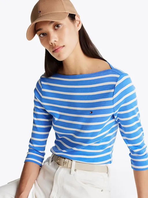 T-shirt Ajusté à Col Bateau thumbnail 2