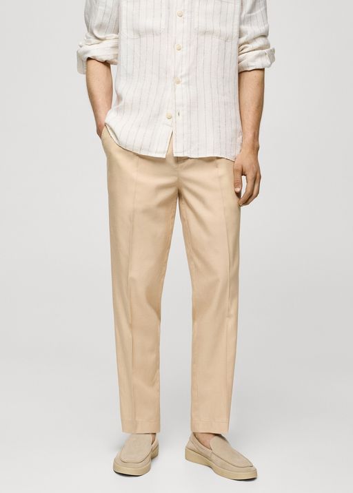 Pantalon Lyocell Coton Pinces thumbnail 1