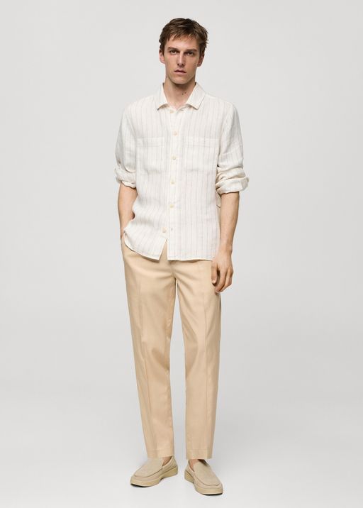 Pantalon Lyocell Coton Pinces thumbnail 2