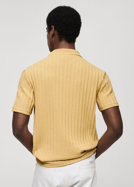 Polo Regular-fit Coton Maille Côtelée thumbnail 3