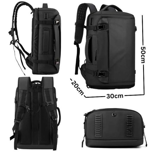 Sac à Dos Étanche avec Port USB, Poche PC ,Compartiment Chaussures pour Voyages thumbnail 2