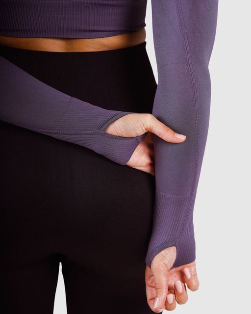 Essential Seamless Haut Court Femme Gris Fumé thumbnail 3