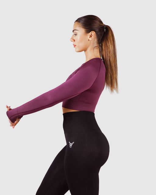 Essential Seamless Haut Court Femme Violet thumbnail 2