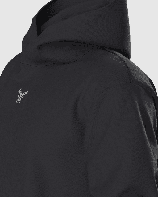 Classic Sweat à Capuche Coton Noir thumbnail 5