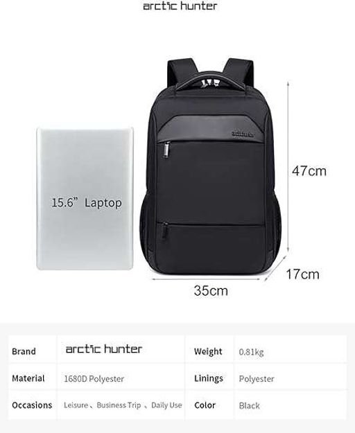 Arctic Hunter sac á dos, Ordinateur, grande capacité, valise, voyage sac à dos thumbnail 4