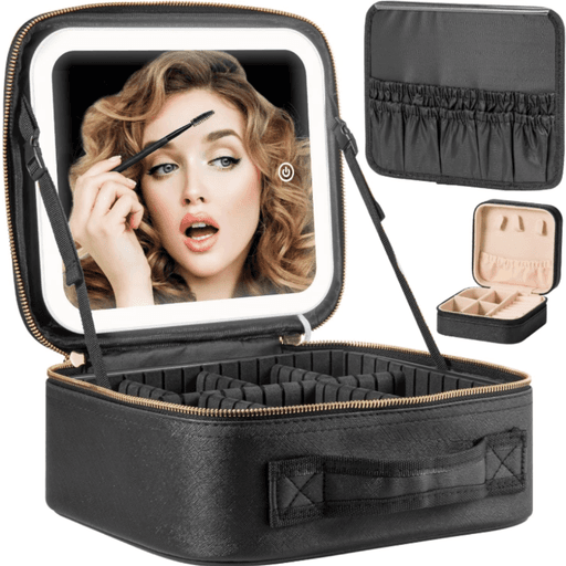 Coffret de Rangement Maquillage avec Miroir LED thumbnail 1
