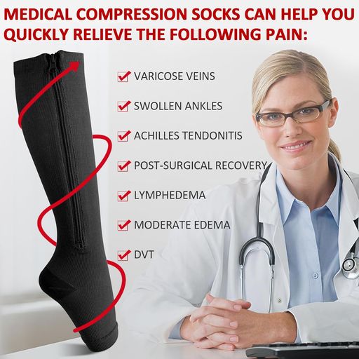 Lot de 2 Paires de Chaussettes de Contention Unisexe thumbnail 4