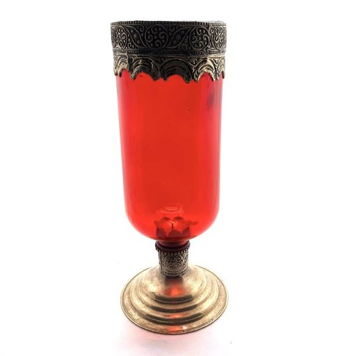 Lot de 2 bougeoirs marocains en verre et métal, artisanat raffiné et élégant. (couleur aléatoire) thumbnail 2