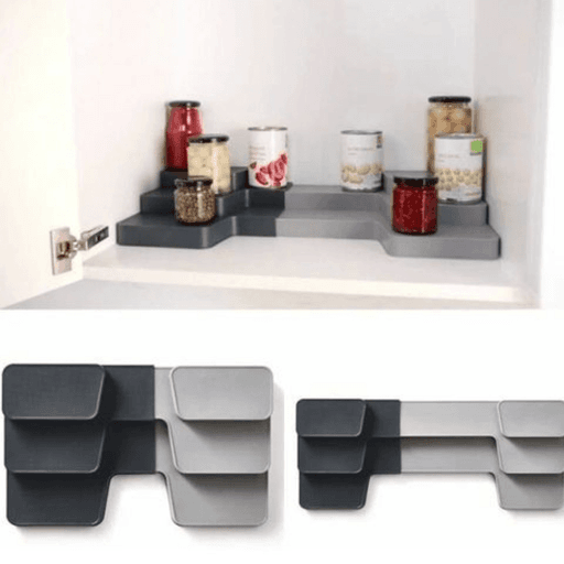 Solution de rangement extensible à plusieurs niveaux pour vos armoires de cuisine thumbnail 2