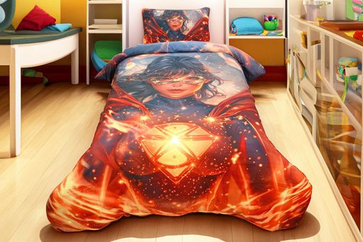 Housse de couette Fille Gardienne de la Flamme - 1 Place - (160x220 cm) + 1 Taies d’Oreiller thumbnail 1